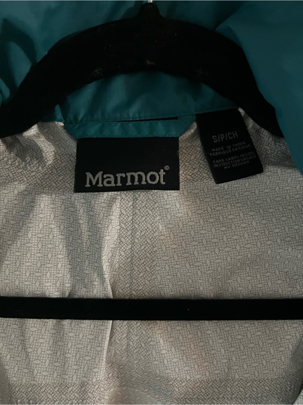 Marmot Dark Teal Hooded Shell Jacket - Picture 10 of 12